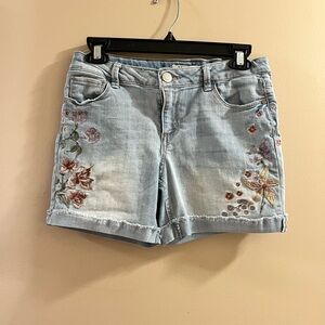 Mudd Denim Floral Shorts Size Girls 16